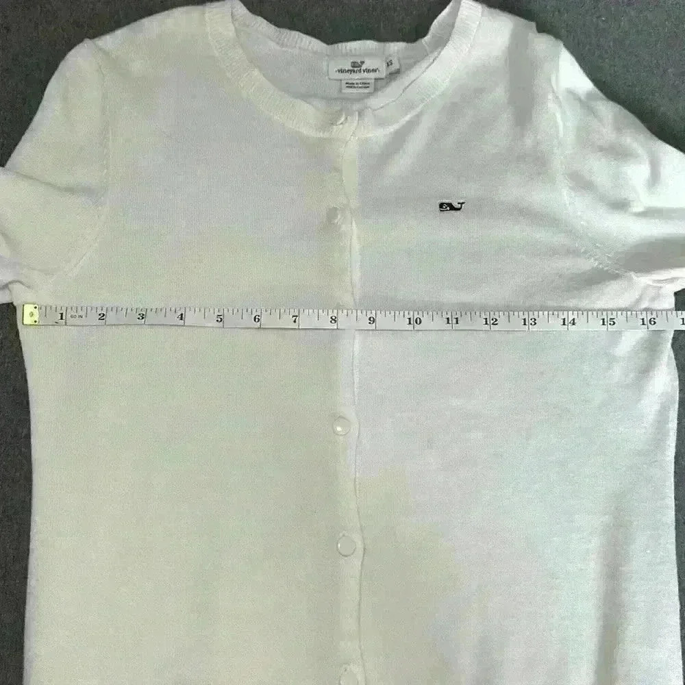 Vineyard Vines Button Down Front Crew Neck Cardigan 100% Cotton Women Size XS - Picture 7 of 10